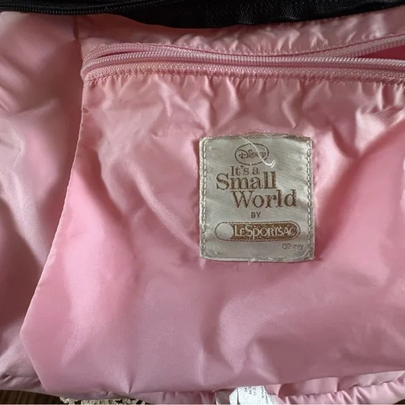Lesportsac It’s a Small World Classic Hobo Bag w charm VHTF Vintage Disney Parks - Picture 8 of 16